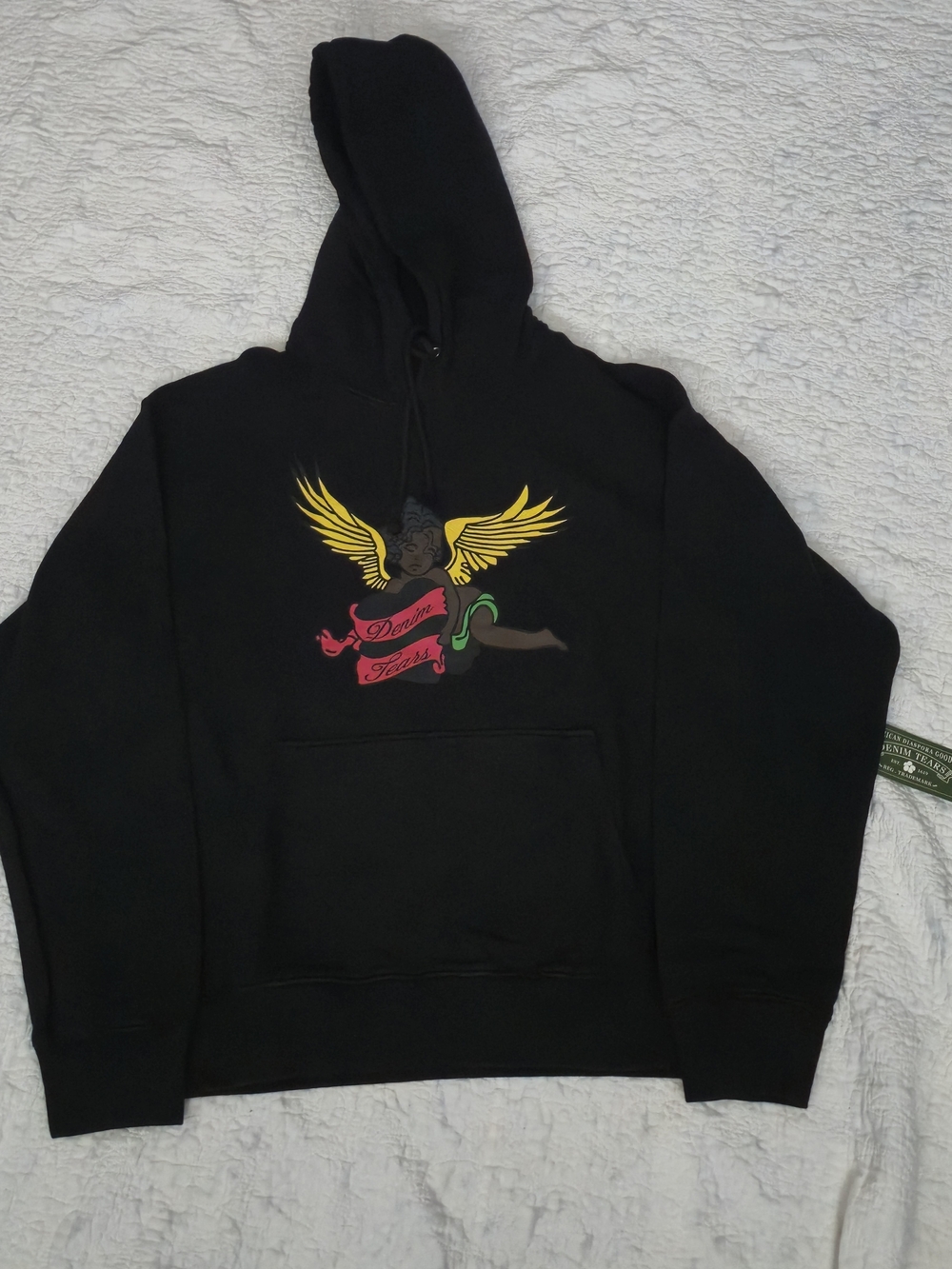 Denim Tears Black Cherub Hoodie Sweatshirt Large
